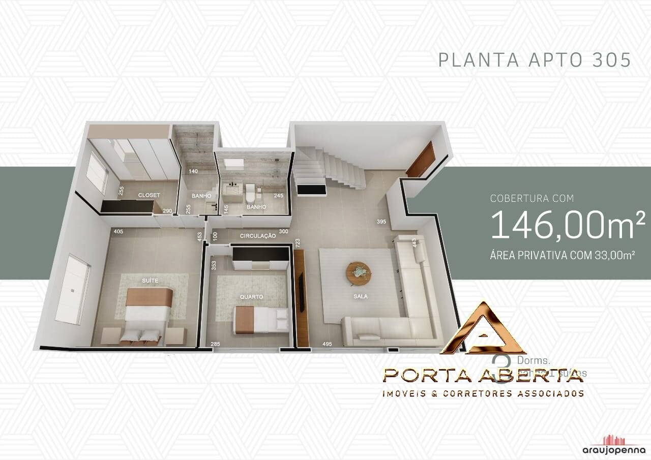 Apartamento à venda com 2 quartos, 146m² - Foto 4