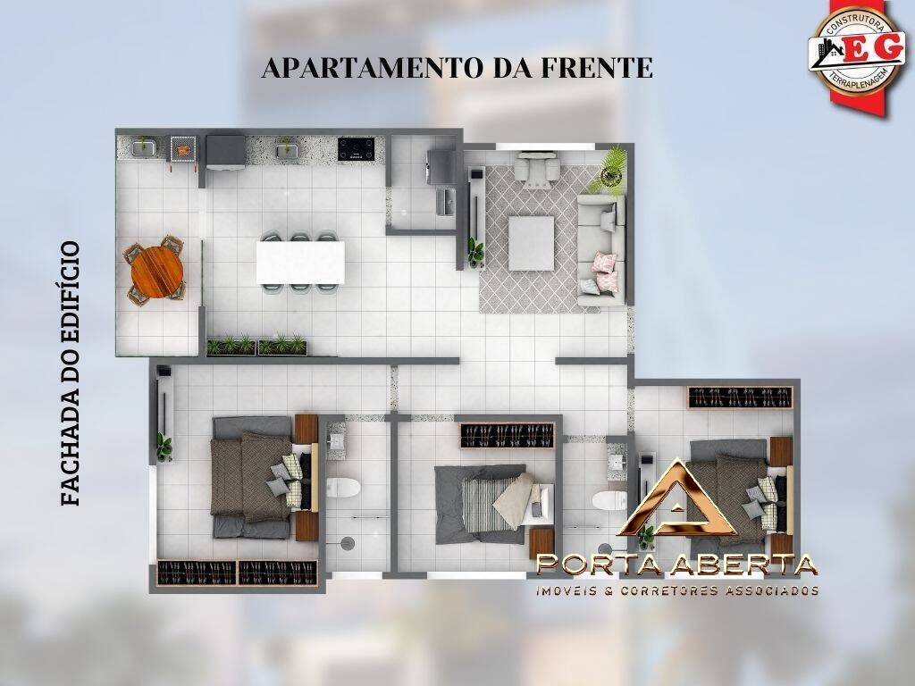 Apartamento à venda com 3 quartos, 93m² - Foto 2