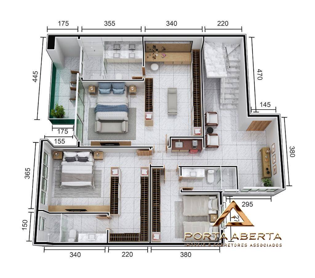 Apartamento à venda com 3 quartos, 137m² - Foto 2