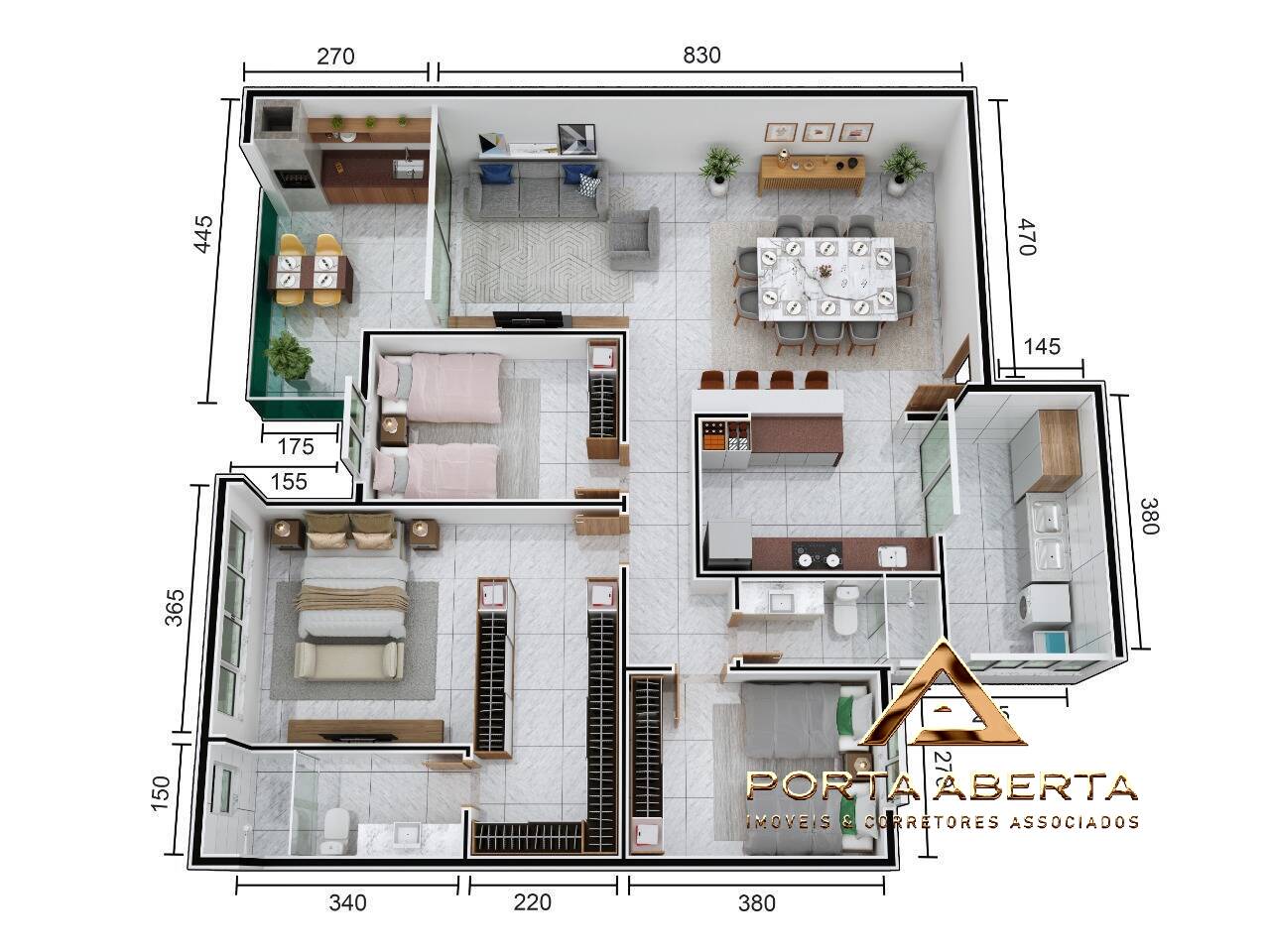 Apartamento à venda com 3 quartos, 137m² - Foto 4